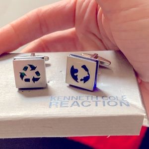NEW VINTAGE SPECIAL EDITION KENNETH COLE GREEN BLUE RECYCLE SYMBOL NWT
